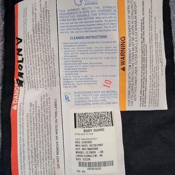 Lion Apparel Firefighter Suit XXL Heavyweight Turnout - Picture 12 of 16